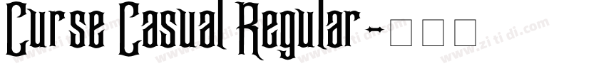 Curse Casual Regular字体转换